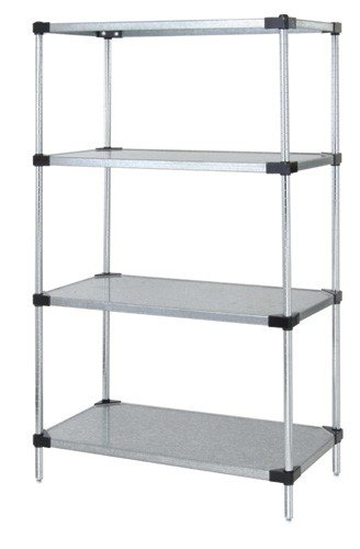 4-Shelf Steel Shelving Unit 14x36x54 - Heavy Duty Storage for Garage & Warehouse