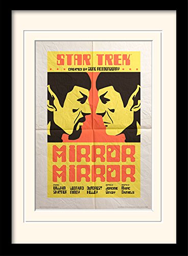 Star Trek Mirror Mirror A3 Framed and Mounted Print - Premium Wall Art for Sci-Fi Fans & Home Decor - Perfect for Living Room, Bedroom, or Office Display