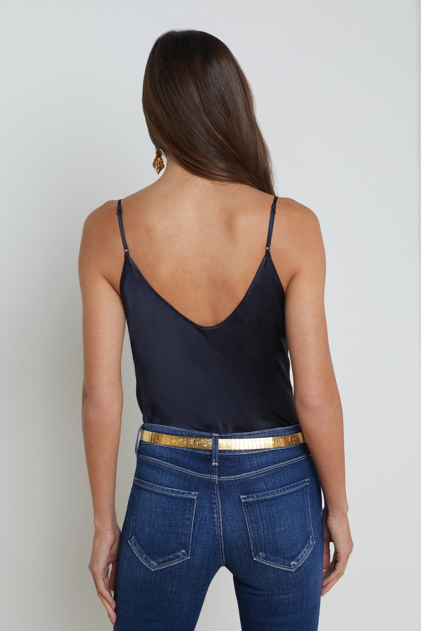 L'Agence Lexi Silk Camisole Top - Women's Luxury Satin Slip Dress for Nightwear & Layering