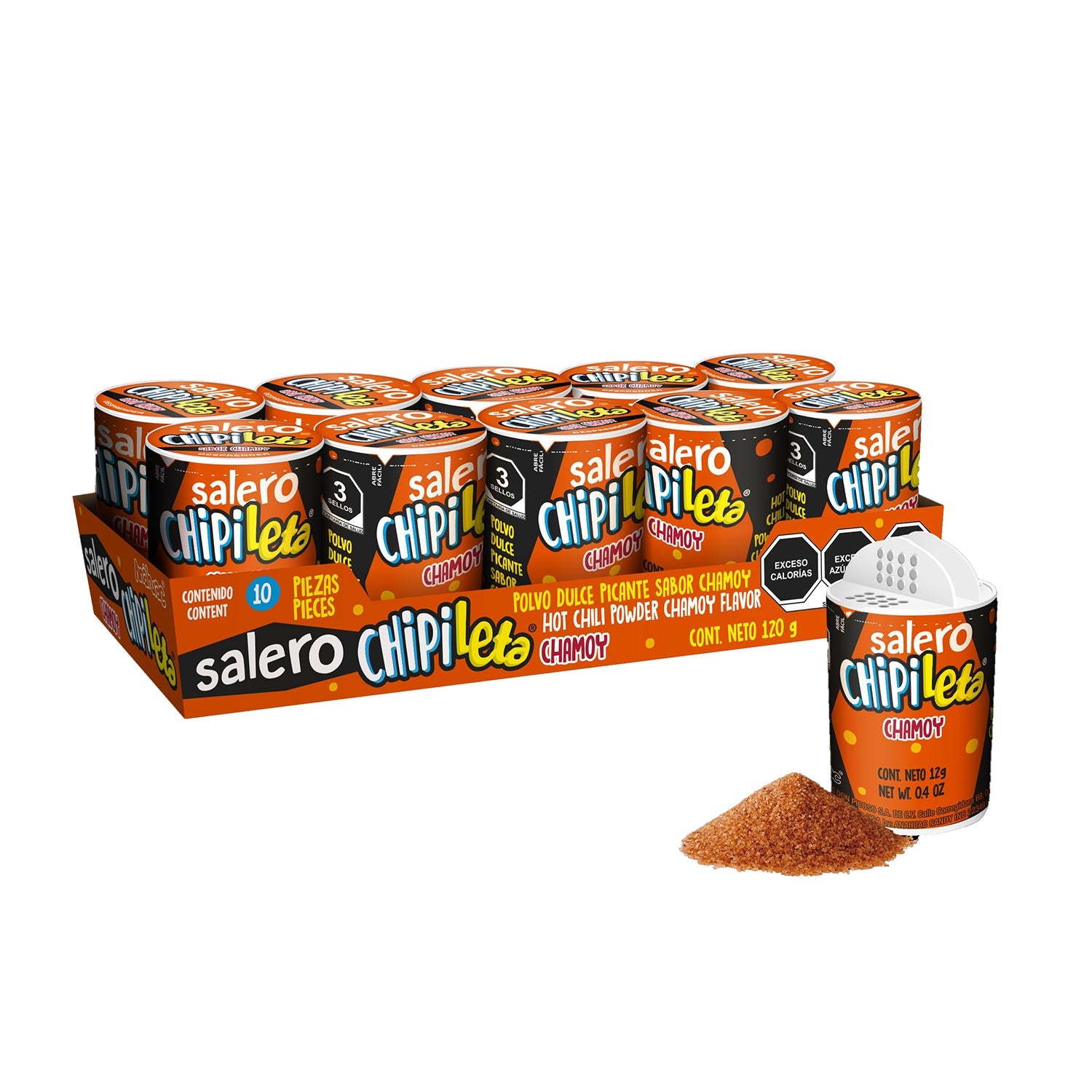 Dulces Anáhuac Chipileta Salero Mexican Candy | 10ct Box (10 Count) - Perfect for Parties, Gifts & Snacking