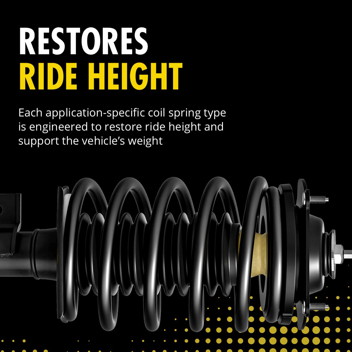 Monroe Quick-Strut 171667 Complete Strut Assembly with Coil Spring - Front or Rear Suspension Replacement for Smooth Ride & Easy Installation | Perfect for Trucks, SUVs, and Sedans