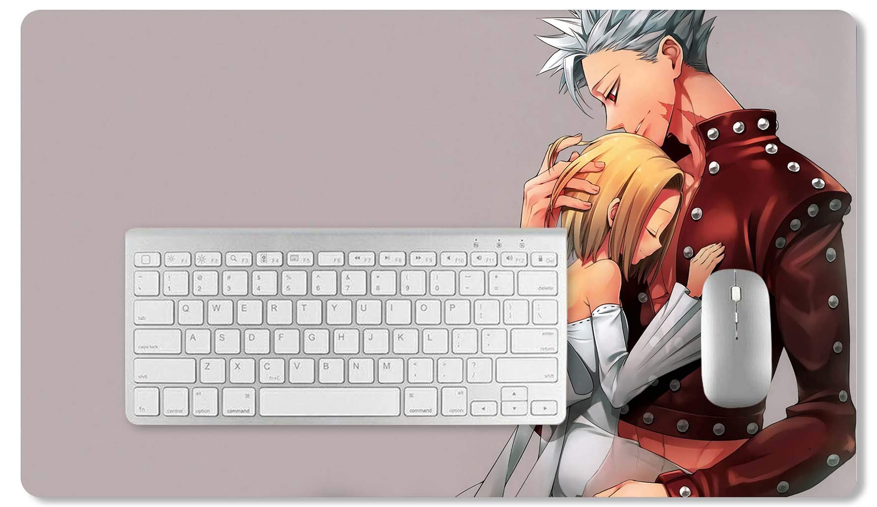 The Seven Deadly Sins Anime Gaming Mouse Pad - Large XXL Non-Slip Desk Mat for Keyboard & Mouse (Meliodas, Ban, Escanor) - Perfect for PC Gaming, Office Work & Anime Decor