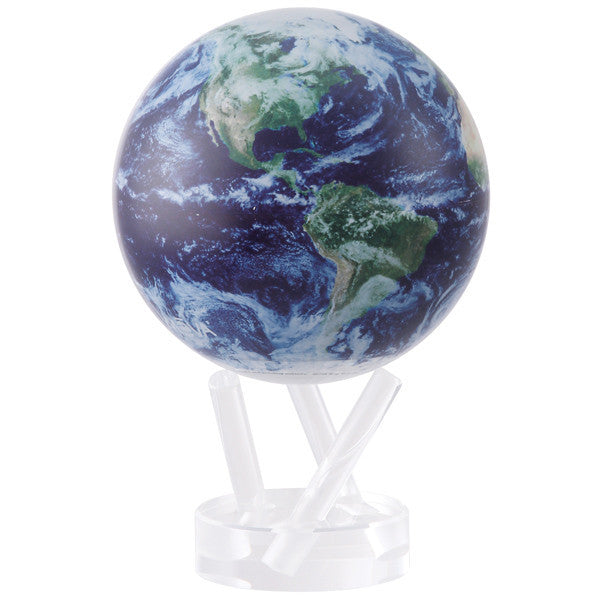 Mova Globe Satellite View with Cloud - Rotating Floating Globe for Home & Office Decor, Educational Gift, Unique Desk Accessory | Perfect for Geography Enthusiasts, Teachers & Home Decor Lovers