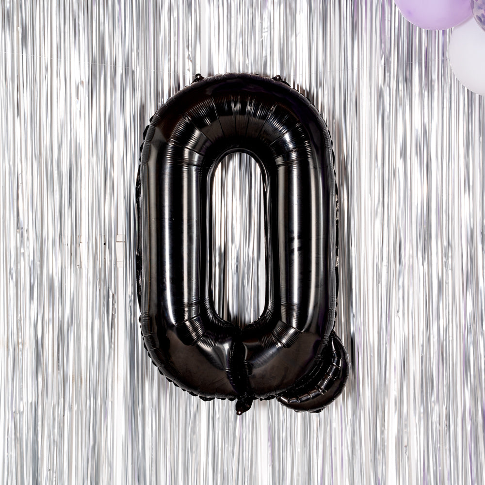Balloonify Black Mylar Letter Q Balloon - 40 Inch Large Foil Alphabet Balloon for Birthday Party Decorations, Baby Showers & Graduation Celebrations - 1 Count Box