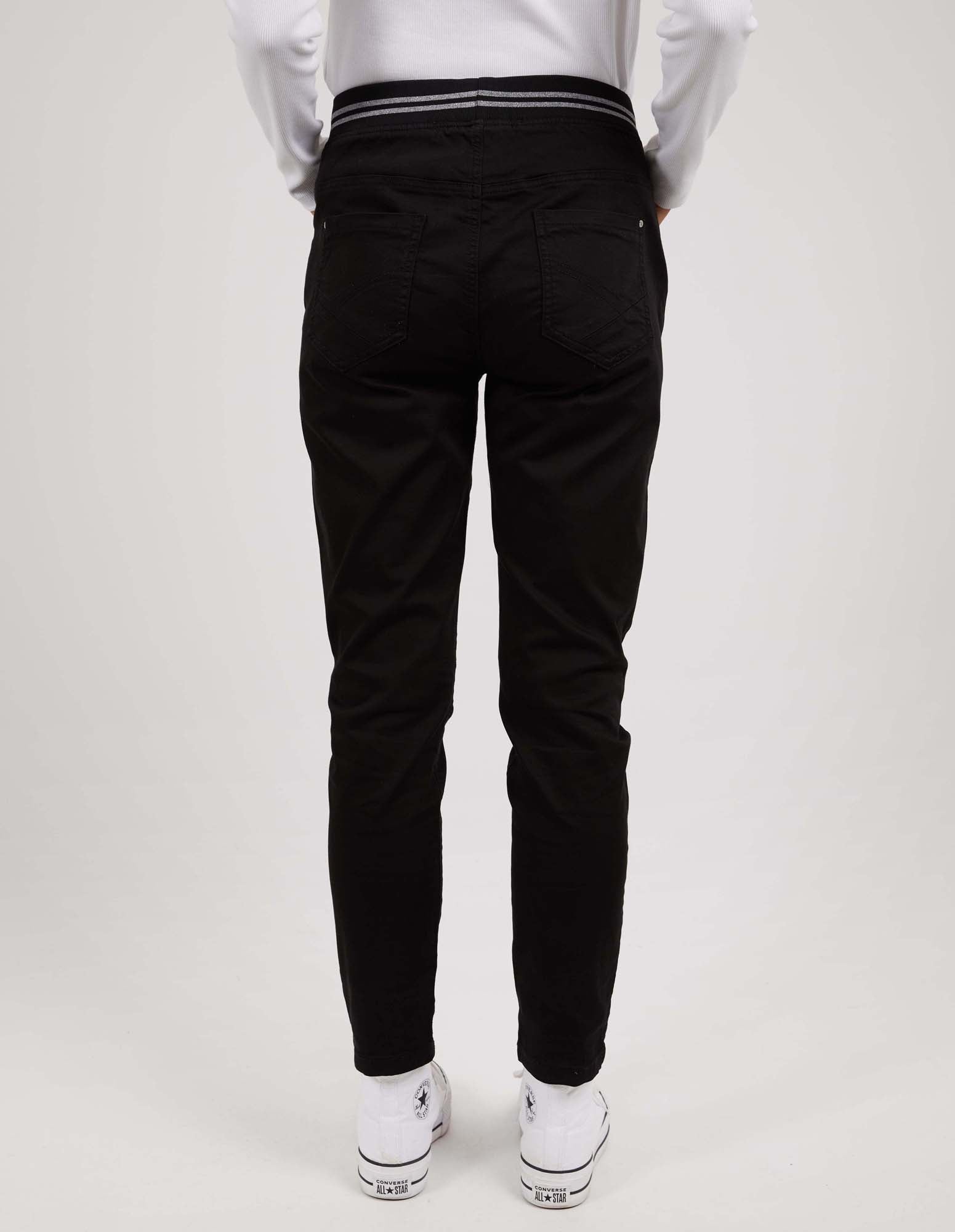 Elm Margo Jogger Pants for Women - Black Comfortable Casual Lounge Pants for Running, Yoga & Everyday Wear