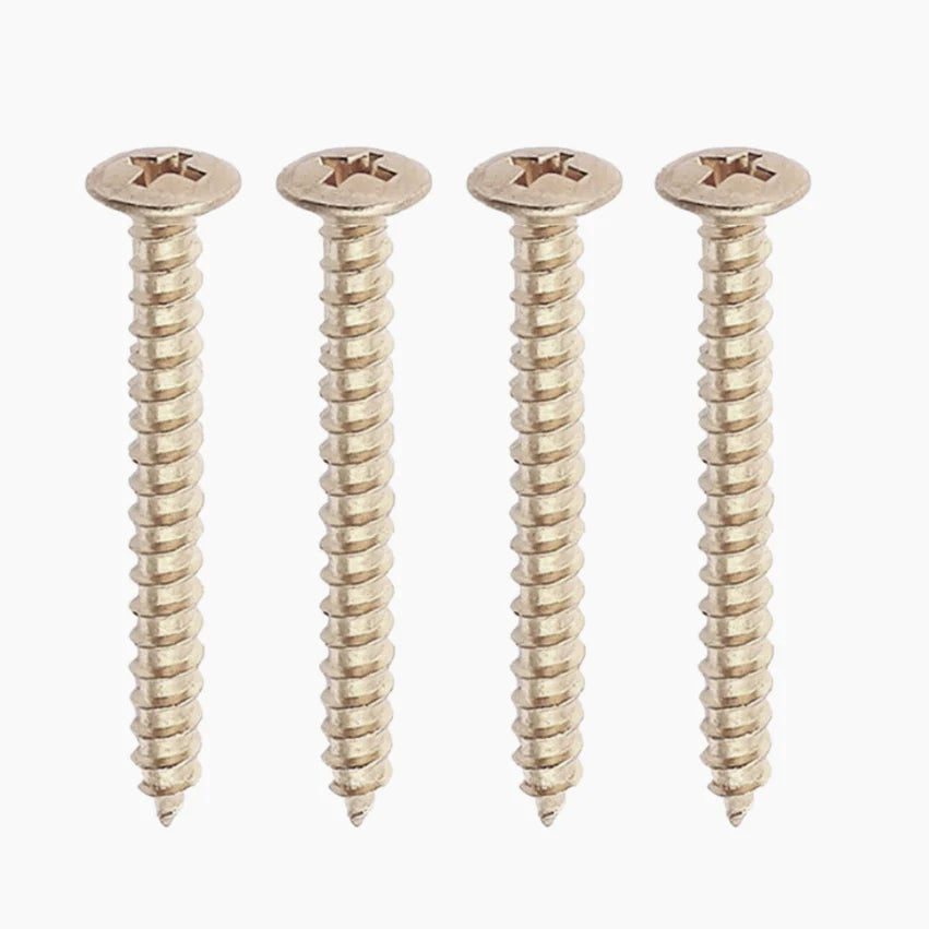 Allparts GS 0005 001 Nickel Plated Neckplate Screws for Fender Stratocaster & Telecaster Guitar Repair & Replacement - Perfect for DIY Guitar Maintenance & Upgrades