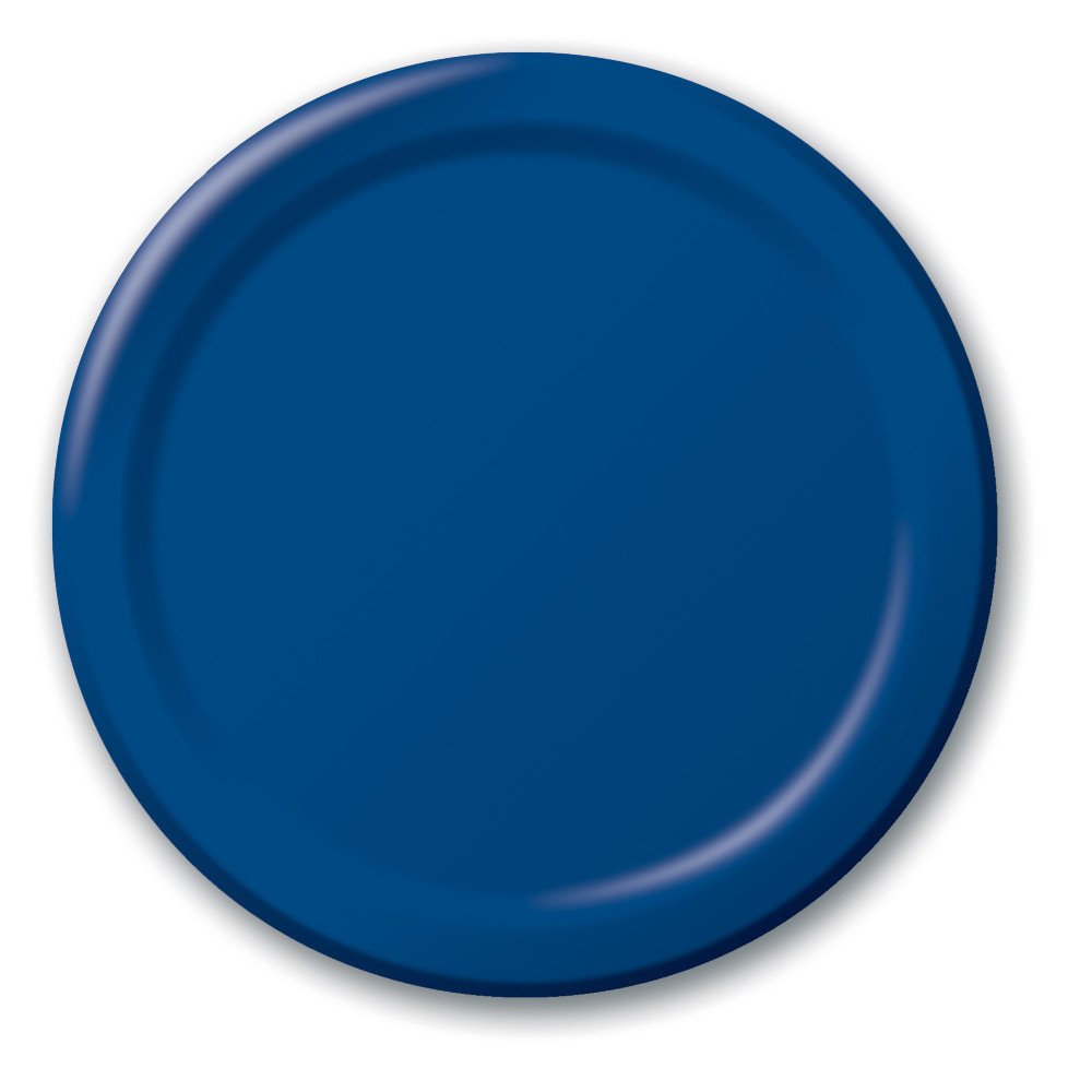 Creative Converting Touch of Color 24-Count Navy Blue Paper Banquet Plates - Elegant Disposable Dinnerware for Parties, Weddings & Events