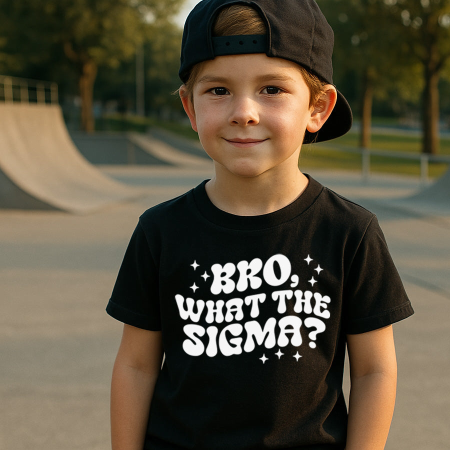Bro What The Sigma T-Shirt - Funny Trendy Graphic Tee for Men - Perfect for Casual Wear, Street Style & Meme Lovers