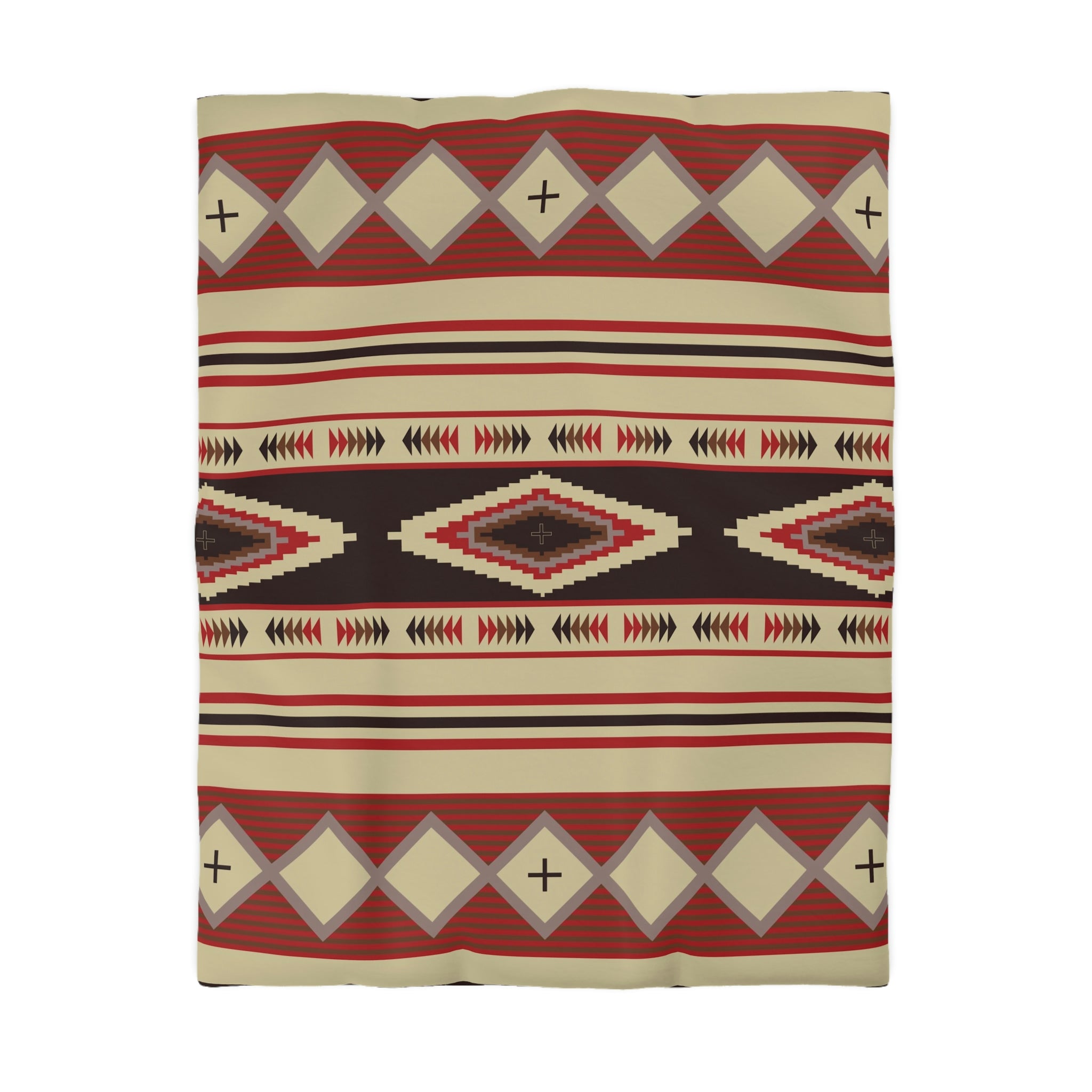 Southwestern Microfiber Duvet Cover Set - Bohemian Rio Vista Print Bedding for Bedroom Decor (Queen/King Size) - Perfect for Boho Chic Home & Guest Room Styling
