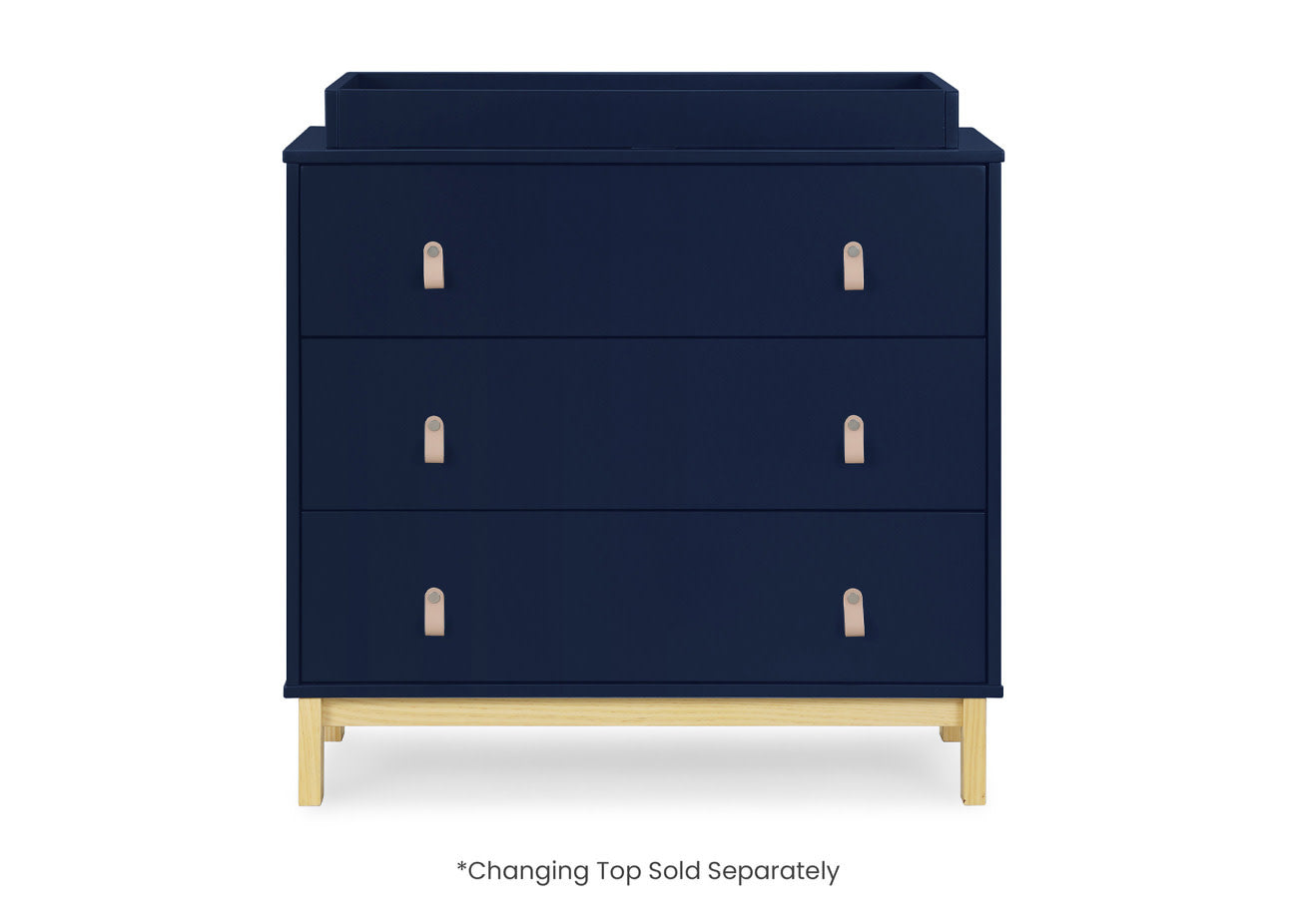 BabyGap Legacy 3-Drawer Dresser with Leather Pulls & Secure Interlocking Drawers - Perfect Nursery Storage for Baby Clothes, Diapers, and Essentials