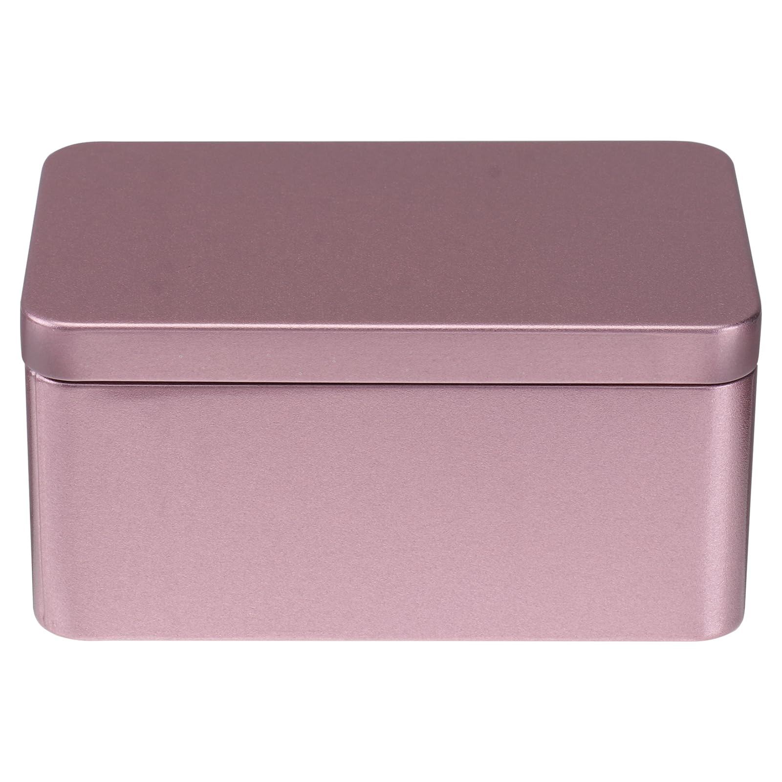 Zerodeko Decorative Metal Tin Box with Lid - Empty Storage Container for Tea, Jewelry, Cookies, Candy - Rectangular Organizer for Home, Office, Kitchen (Red) | Perfect for Gift Packaging, Craft Supplies & Pantry Organization