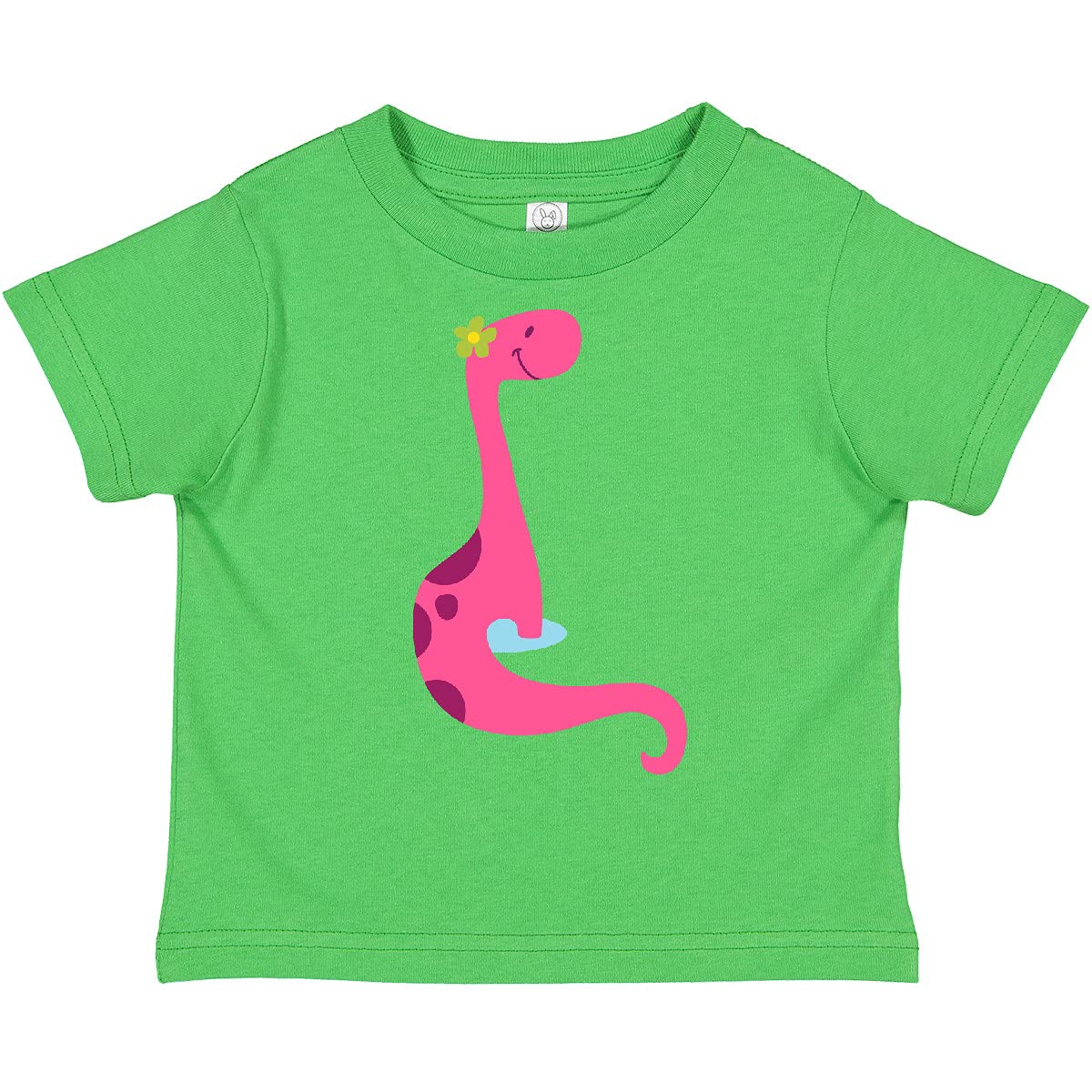 Inktastic Cute Pink Dinosaur Toddler T-Shirt - Soft Cotton Dino Graphic Tee for Baby Girls & Boys - Perfect for Playdates, Birthday Parties & Everyday Wear