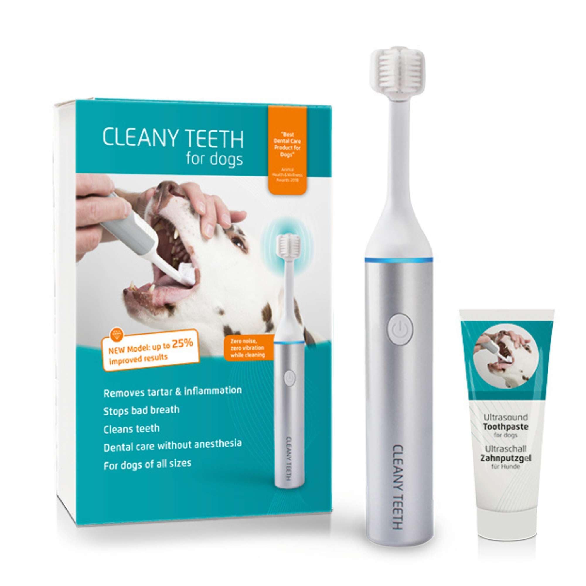Cleany Teeth Toothbrush for Dogs Starter Kit - Gentle Dental Care for Small & Large Breeds - Perfect for Daily Oral Hygiene & Fresh Breath at Home