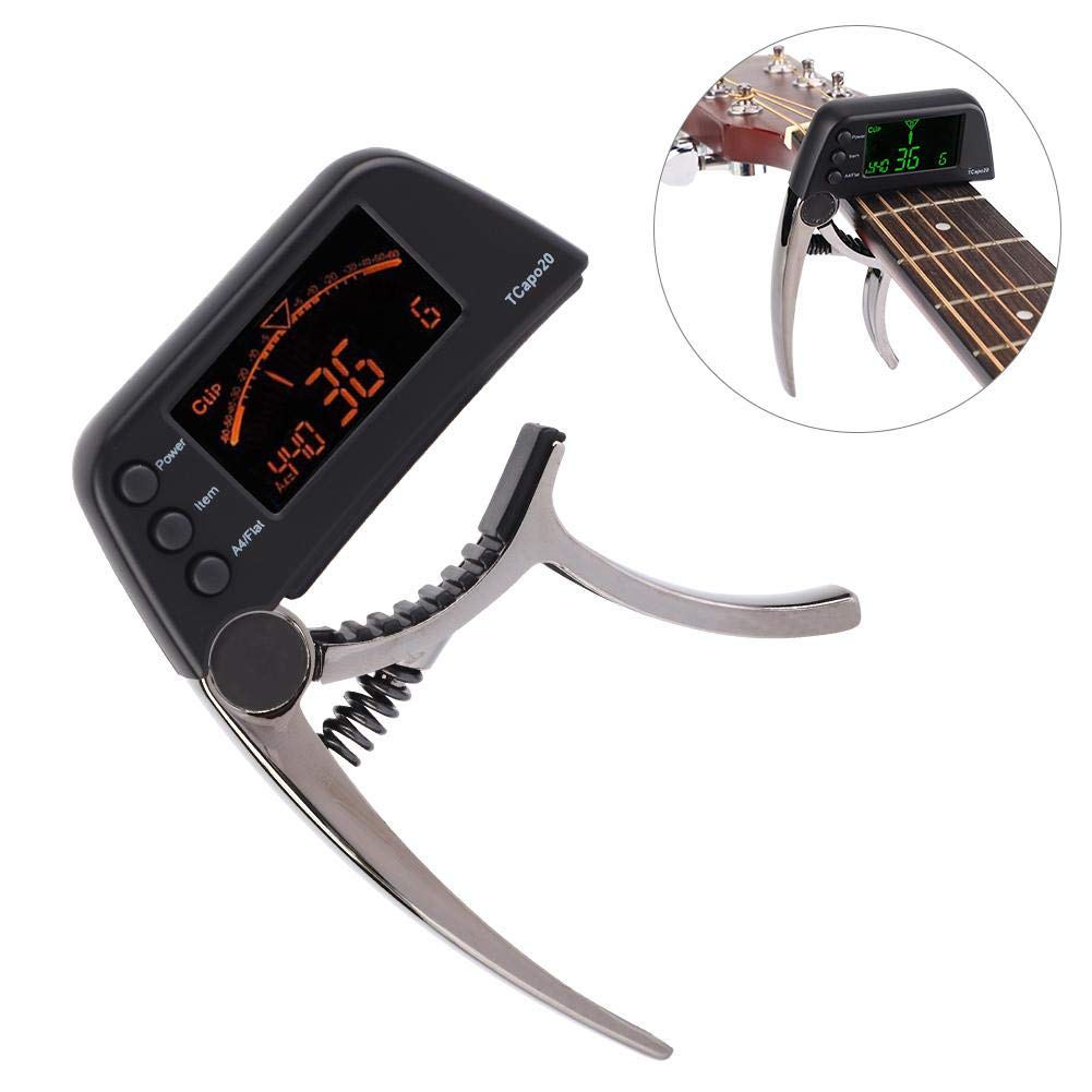 Premium Guitar Capo Tuner - Clip-On Digital Electronic Tuner for Acoustic & Bass Guitars | Perfect for Live Performances, Studio Recording & Practice Sessions