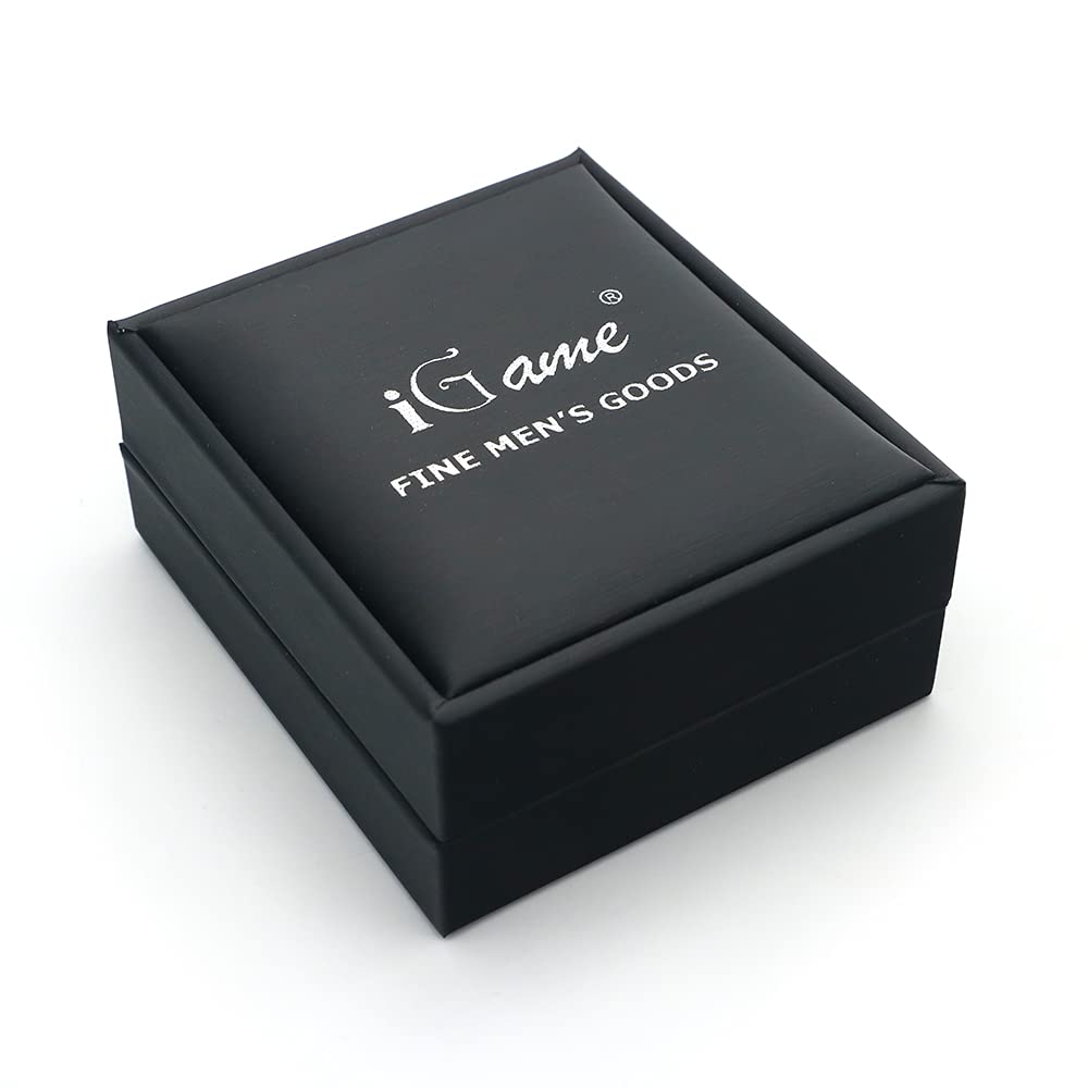 Premium Brass Musical Instrument Cufflinks - iGame Music Fans Red Cuff Links with Gift Box for Men, Perfect for Weddings, Concerts & Formal Events