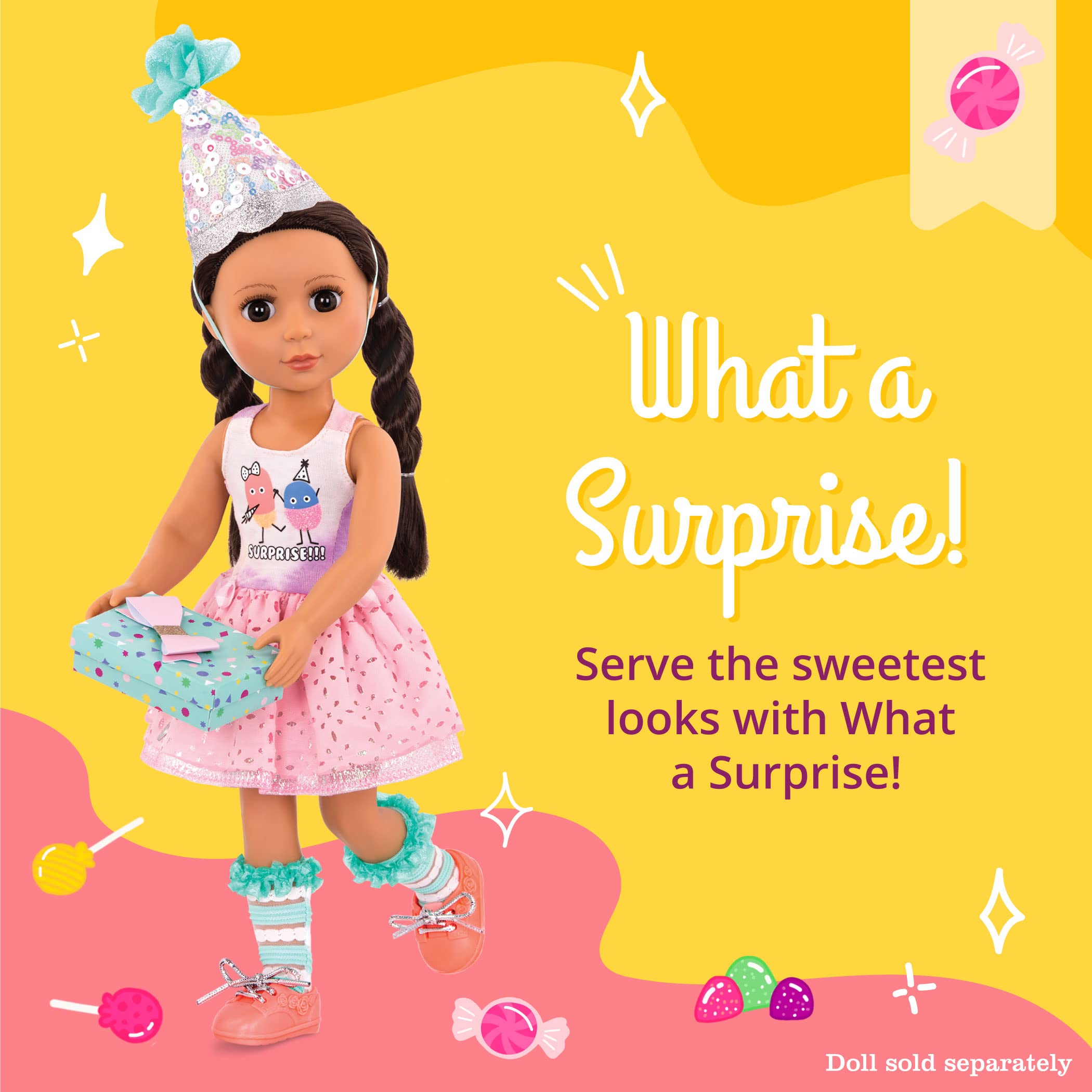 Glitter Girls 14-inch Deluxe Birthday Party Doll with Outfit & Accessories - Perfect Gift for Girls Ages 3+ | Birthday Party, Dress-Up Play & Collectible Toy