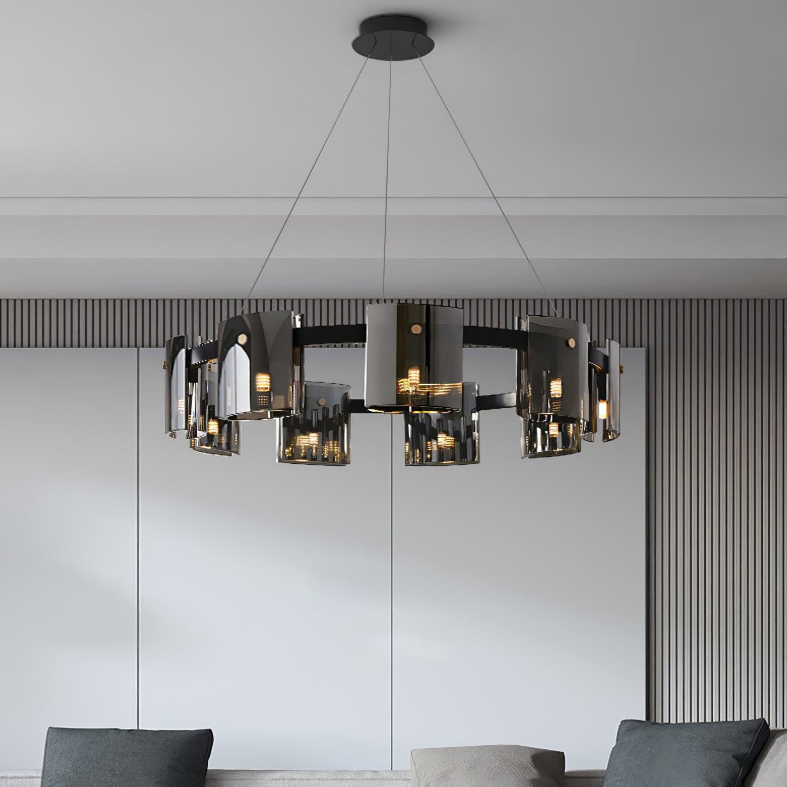Corlota Chandelier - Modern Crystal Ceiling Light Fixture for Dining Room, Living Room & Bedroom | Elegant Home Decor Lighting