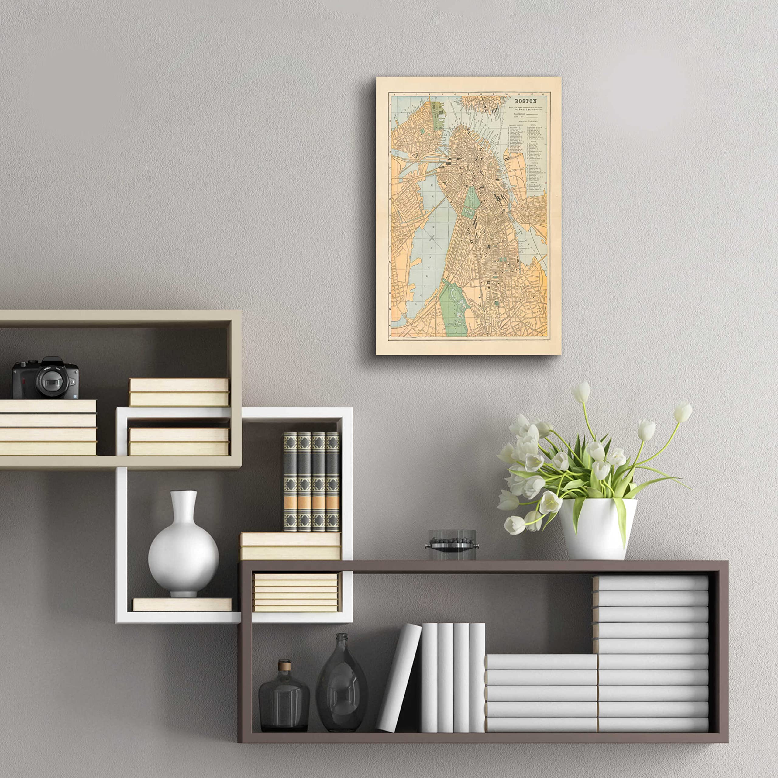 Wild Apple Portfolio 'Boston Map' Acrylic Glass Wall Art - 16