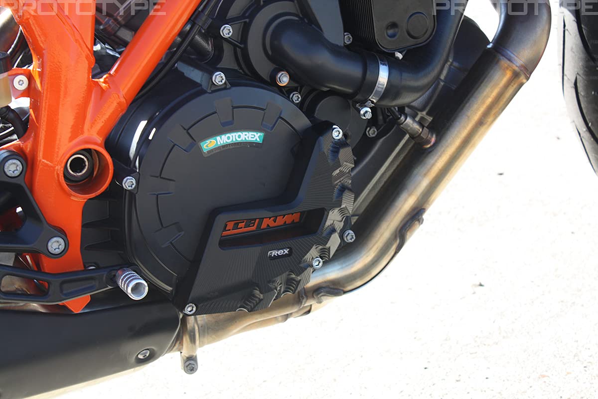 T-Rex Racing No Cut Frame Sliders & Case Covers for KTM RC8 / RC8R / RC8RR (2008-2015) - Motorcycle Crash Protection for Track & Street Riding