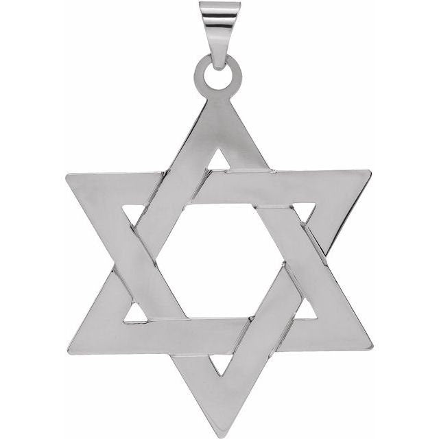 14K or 18K Solid Gold Star of David Pendant - Sterling Silver Option - Elegant Jewish Necklace for Men & Women - Perfect for Hanukkah, Bar Mitzvah & Everyday Wear