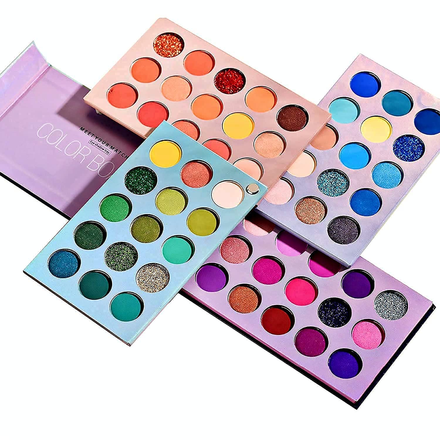 **Eliious Professional 60-Color Eyeshadow Palette - Highly Pigmented Matte & Shimmer Makeup Set with Highlighters - Perfect for Day & Night Looks, Parties & Special Occasions**