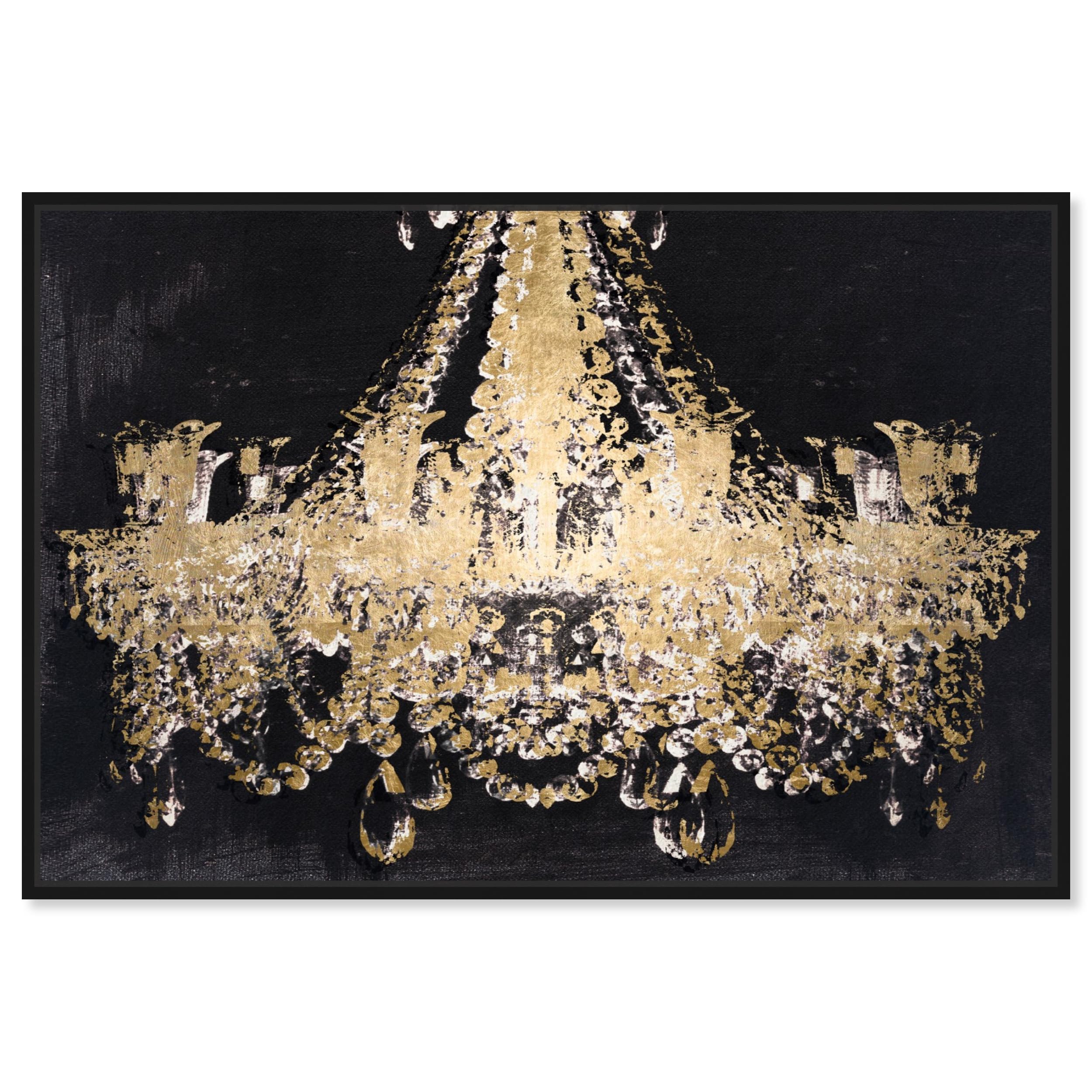 Oliver Gal Artist Co. Fashion Glam Wall Art Canvas Print - 30x20 Inch Gold & Black Framed Home Decor - Perfect for Living Room, Bedroom or Office Decoration