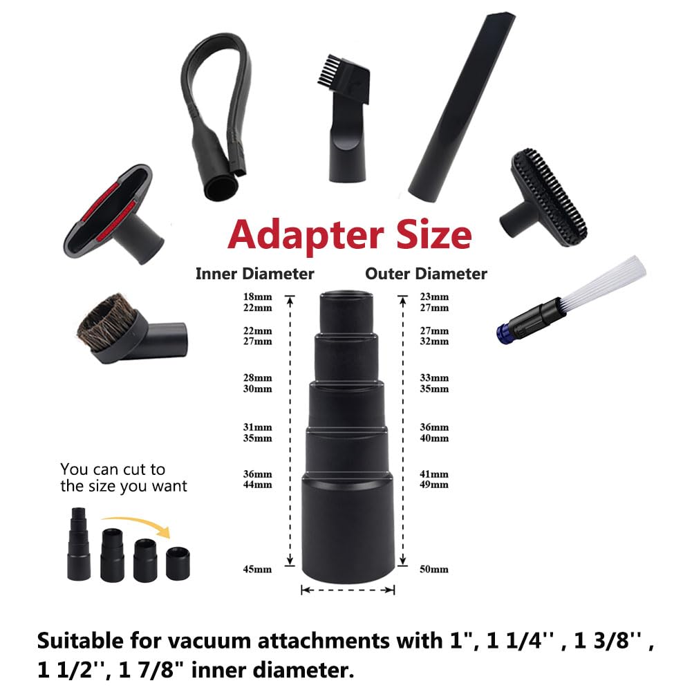 13-Piece Universal Vacuum Attachment Kit for Shop Vacs - Includes 2.5