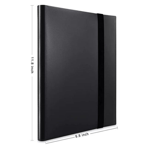 396 Card 9 Pocket Trading Card Binder with Elastic Strap - Premium Sports & Pokemon Card Collection Organizer for Collectors, Game Storage, and Trading Events