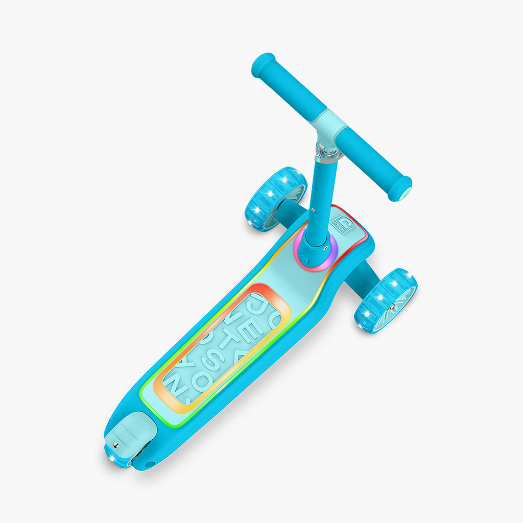Halos Light Up Kick Scooter for Kids - LED Wheel Glow Scooter with Adjustable Handlebar, Ages 5-12 - Perfect for Commuting, Neighborhood Rides & Outdoor Fun