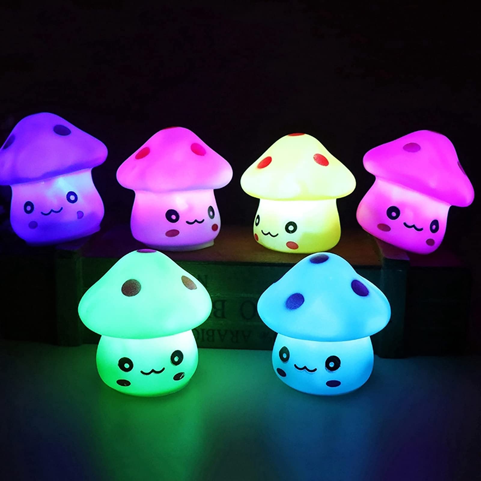 Adorable Mushroom Night Light - Purple LED Desk Lamp for Kids & Adults, Perfect for Bedroom, Nursery, Office Decor & Gift Giving