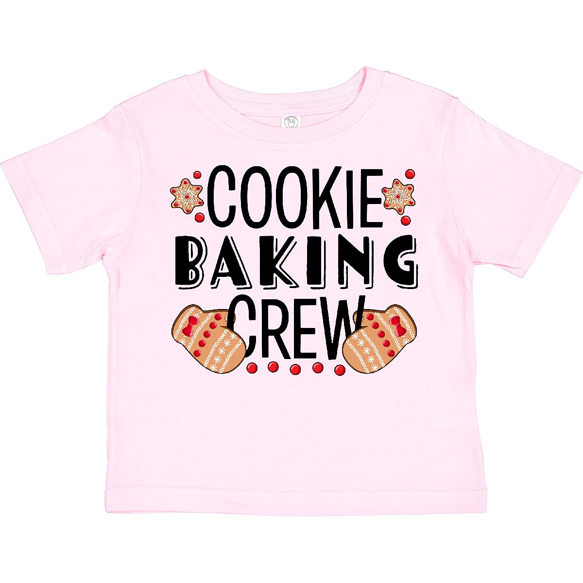 Inktastic Christmas Cookie Baking Crew Toddler T-Shirt with Oven Mitts - Fun Holiday Baking Outfit for Kids