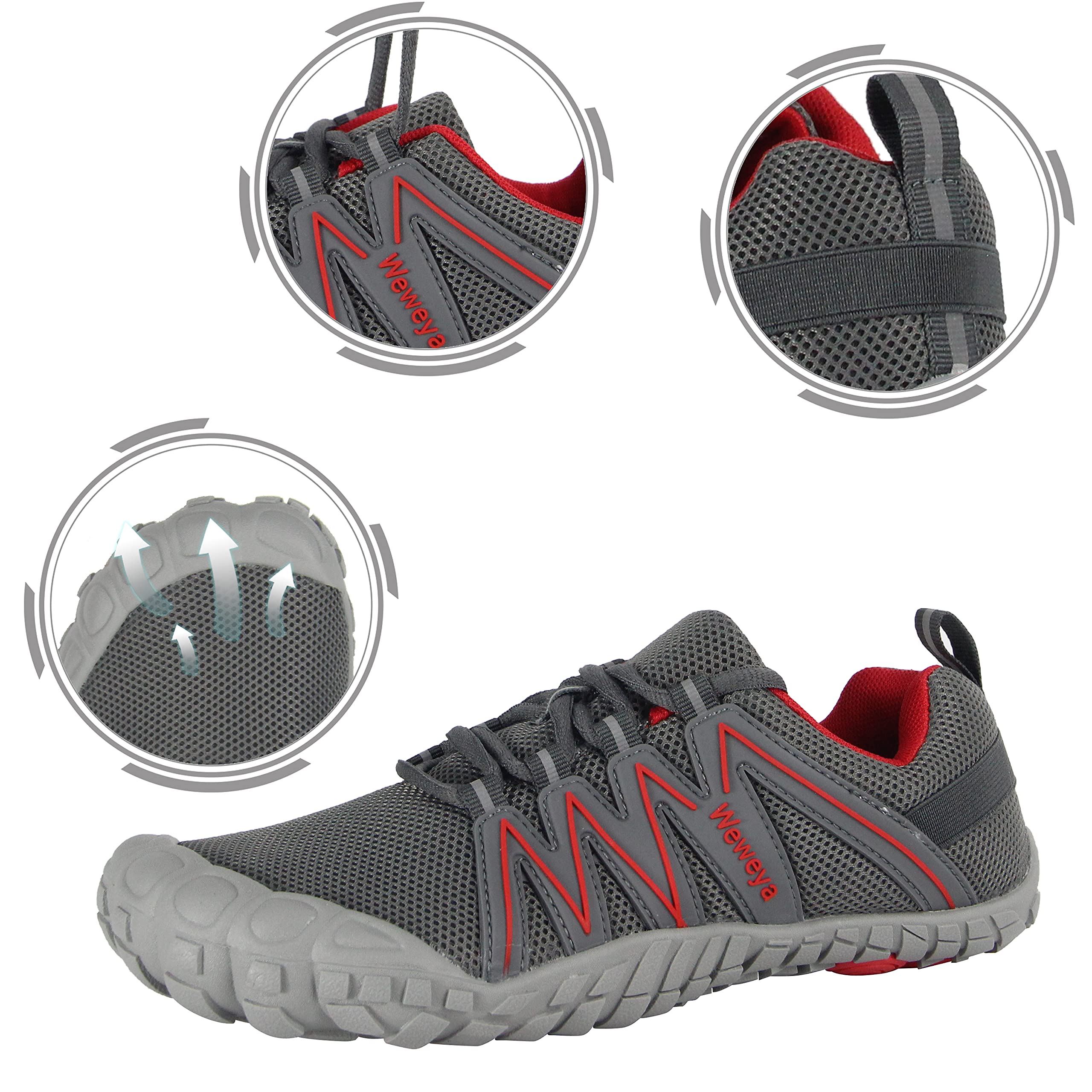 Weweya Women's Barefoot Shoes - Minimalist Running & Cross Training Shoes for Natural Movement - Perfect for Gym, Trail Running & Outdoor Activities