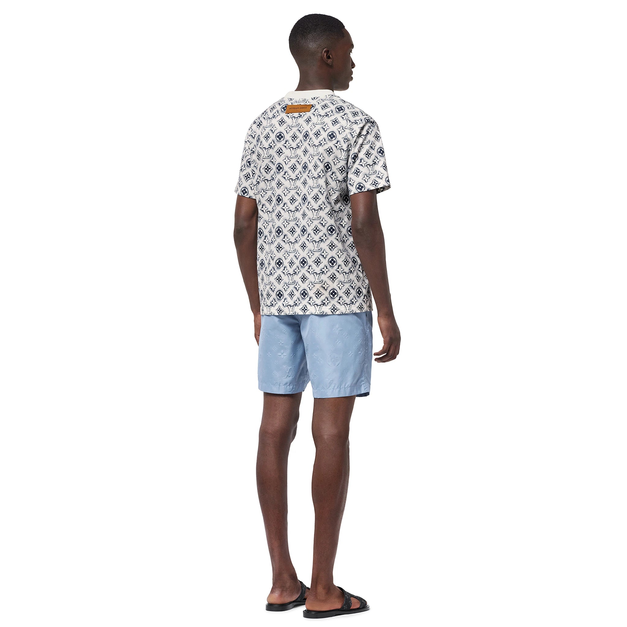 Louis Vuitton Monogram White Deep Black T-Shirt for Men - Luxury Cotton Graphic Tee for Casual Wear & Street Style Fashion