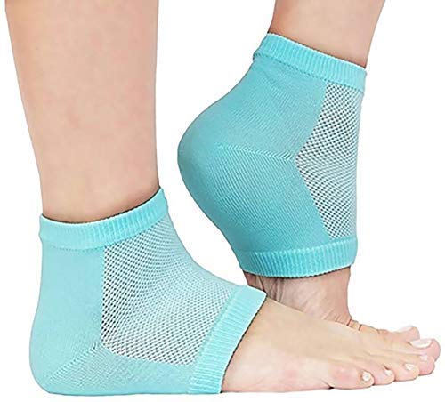 Moisturizing Gel Heel Socks for Dry Cracked Feet - Open Toe Cotton Socks with Botanical Gel Pad for Men & Women - Soft Foot Care for Calluses & Rough Heels - Perfect for Daily Wear, Work & Home Comfort