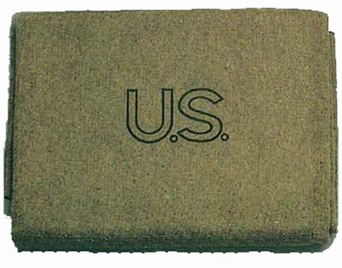 U.S. Military Style Heavyweight Wool Blanket - 3-Pound, 12-Pack for Camping, Survival, and Outdoor Adventures