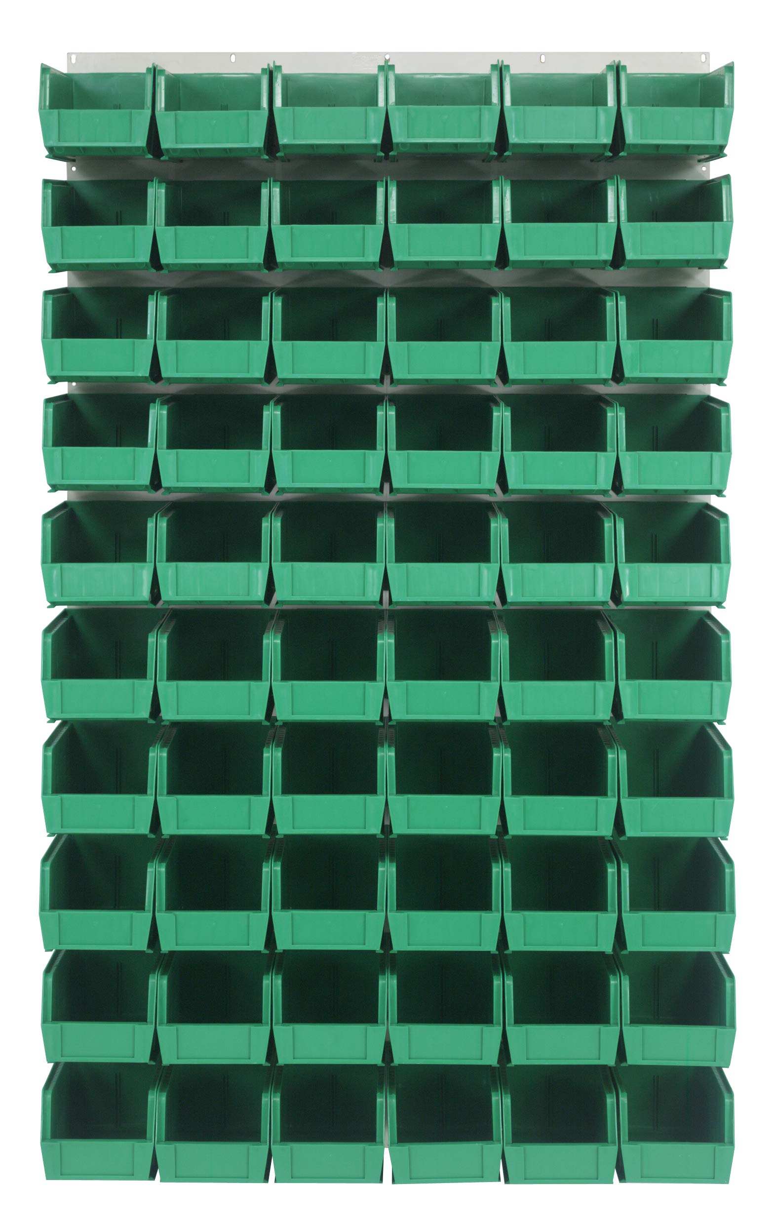 Quantum Storage Systems QLP-3661HC-230-60GN White Louvered Panel Storage System with Bins - 36