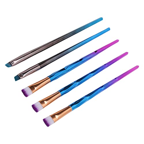 5pcs Professional Nail Art Brushes Set - Nylon Hair DIY Painting Tools for Nail Artists & Home Salon Use - Perfect for Gel, Acrylic, and Hand-Painted Nail Designs
