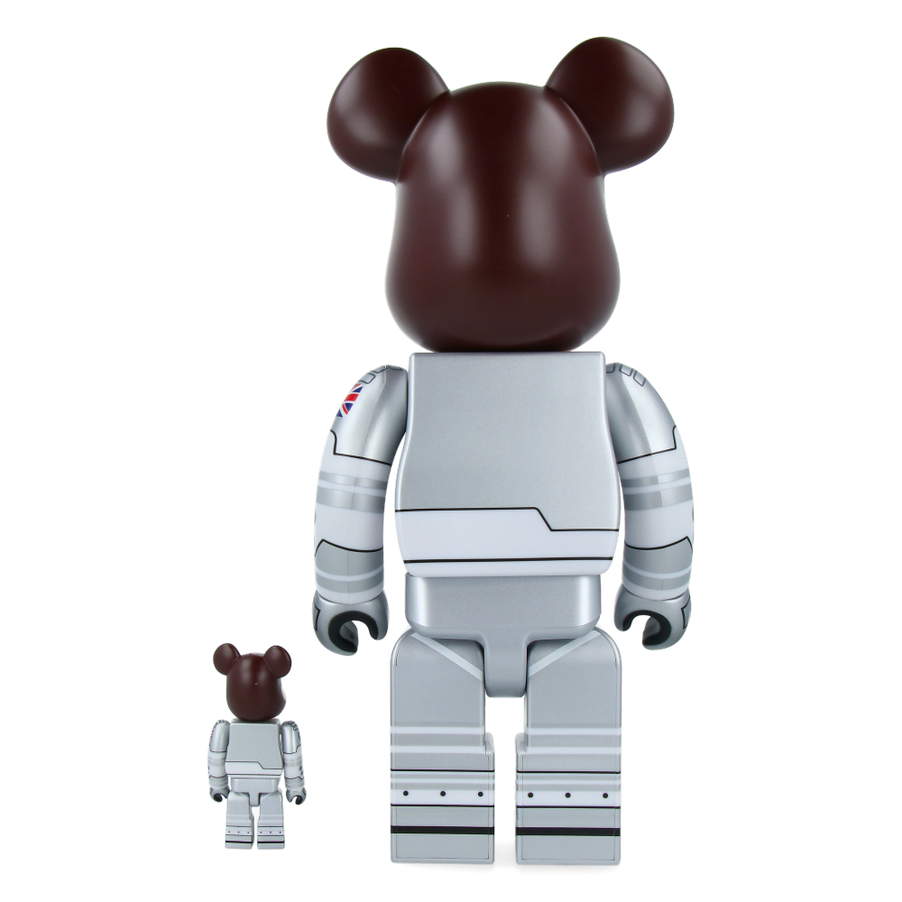 400% + 100% Bearbrick 007 Moonraker James Bond Collectible Figure - Perfect for Movie Fans & Vinyl Toy Collectors
