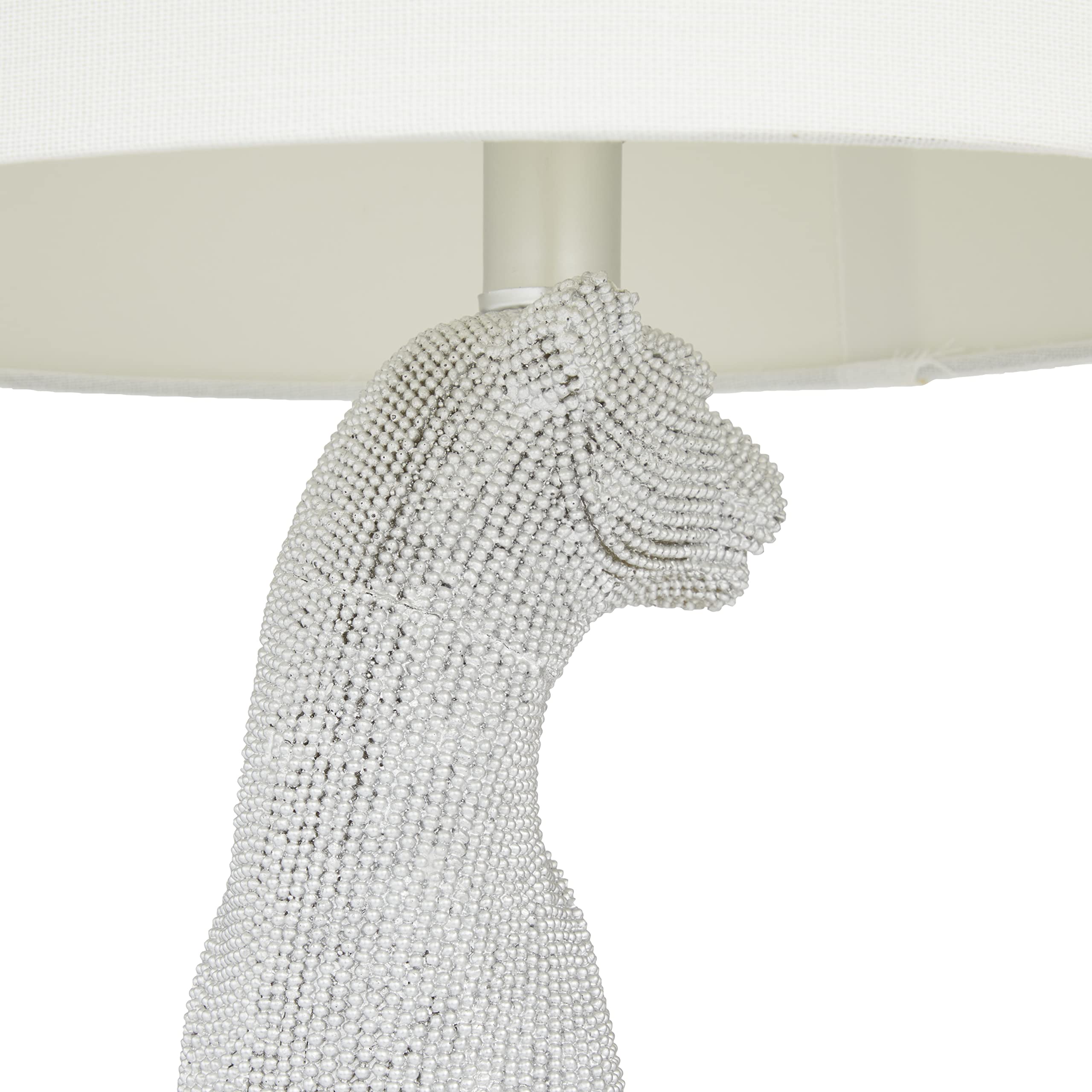 Deco 79 Polystone Leopard Table Lamp Set of 2 - 13x13x29 Inches Silver Accent Lighting for Living Room, Bedroom & Office Decor