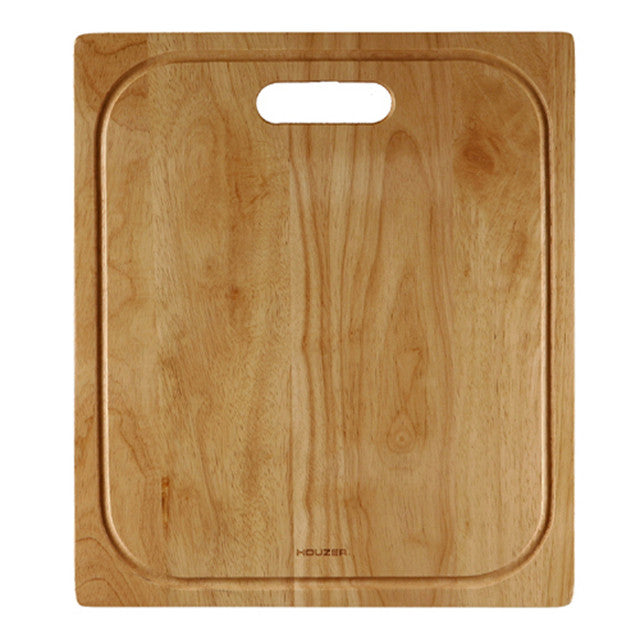 Houzer CB 3300 Premium Rubberwood Cutting Board - Durable Kitchen Chopping Board for Meat, Vegetables & Fruits - Perfect for Home Cooking & Professional Use