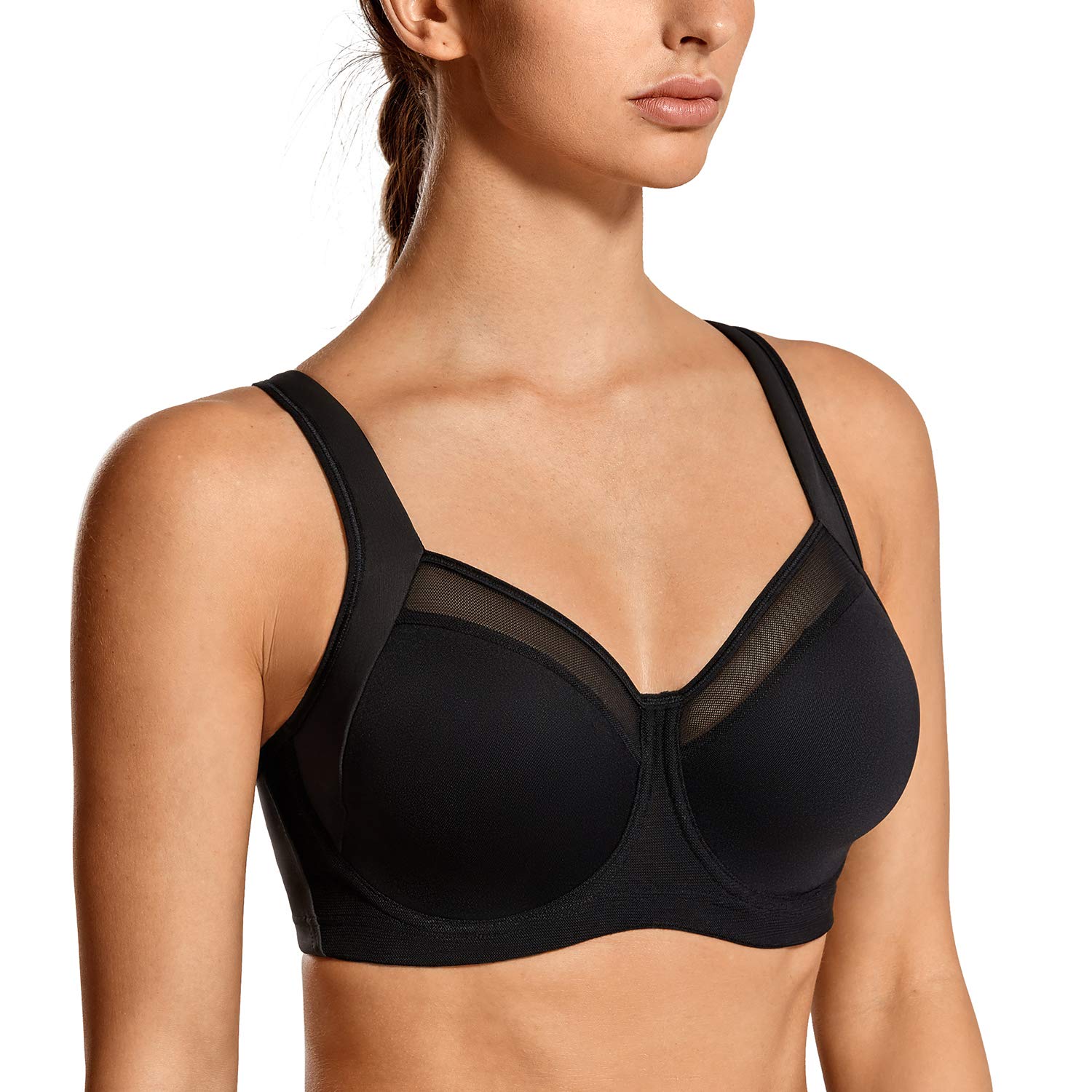 SYROKAN High Impact Sports Bras for Women - Maximum Support, Unlined Underwire Racerback Workout Bra - No Uniboob Design - Perfect for Running, Gym & High-Intensity Training