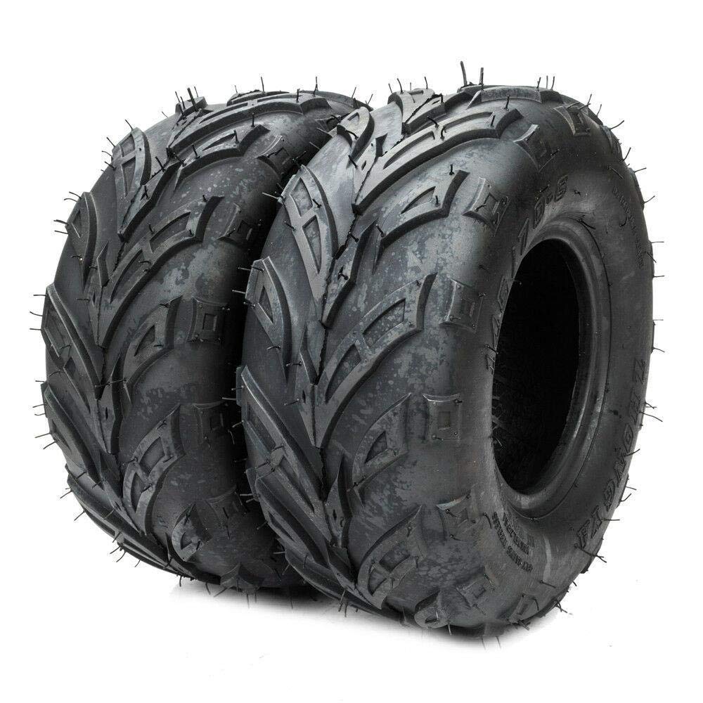 **MOTORHOT Pack of 2 145/70-6 ATV/UTV Tires - Tubeless Go Kart & Mini Bike Tires, 4PR - Perfect for Off-Road Adventures and Street Riding**