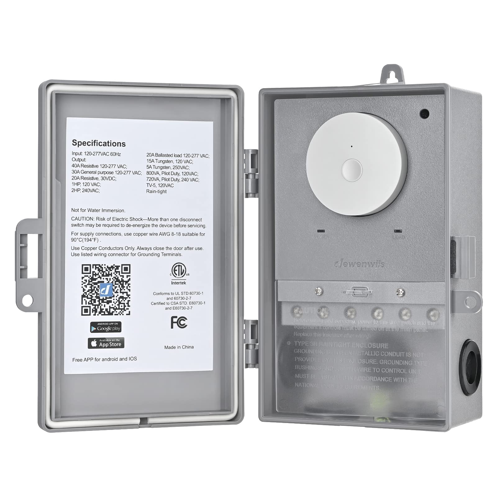 DEWENWILS WiFi Pool Pump Timer - Heavy Duty 40A 120-277VAC 2HP Wireless Controller for Pool & Water Heater | Smartphone, Alexa & Google Assistant Compatible | ETL Certified | Perfect for Automated Pool Maintenance & Energy Savings