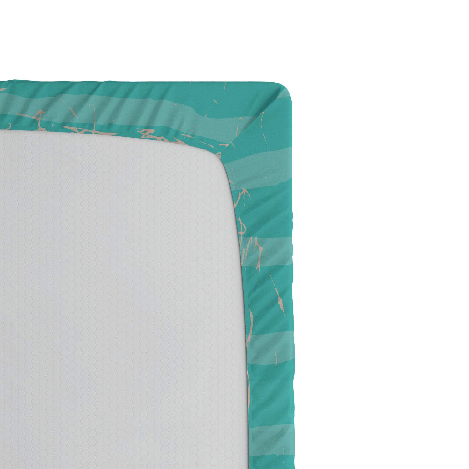 Ambesonne Pug Fitted Sheet - Twin XL, Sea Green Brown - Cozy Dog Bed Cover for Pet Lovers