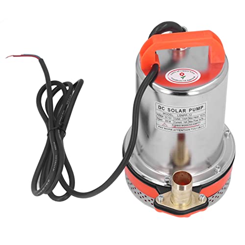 12V Solar Submersible Water Pump - Stainless Steel DC Submersible Pump for Farm Irrigation, Land Construction & Water Transfer - Perfect for Gardens, Ponds & Agricultural Use