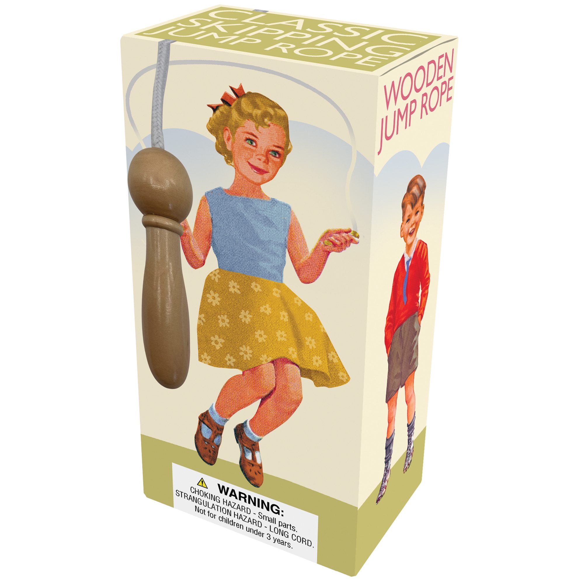 Classic Wooden Skipping Rope for Kids & Adults - Adjustable Length Jump Rope for Fitness, Exercise & Weight Loss - Perfect for Home Workouts, Gym Training & Outdoor Activities