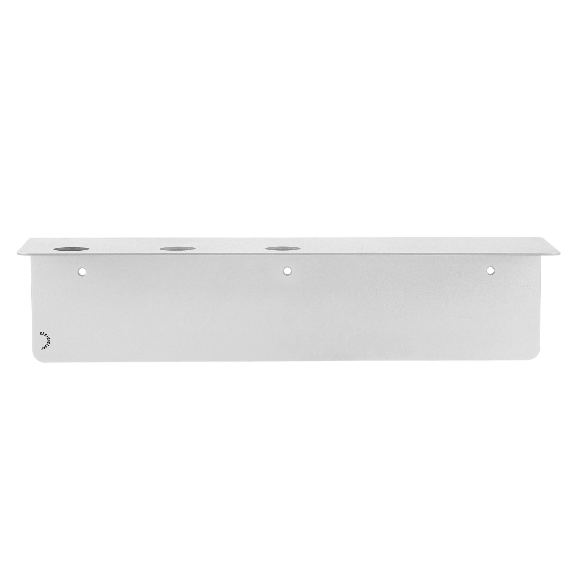 Triple Soap Dispenser Wall Shelf - 40cm Bathroom Organizer with Storage, White - Perfect for Small Bathrooms, Kitchens & Laundry Rooms