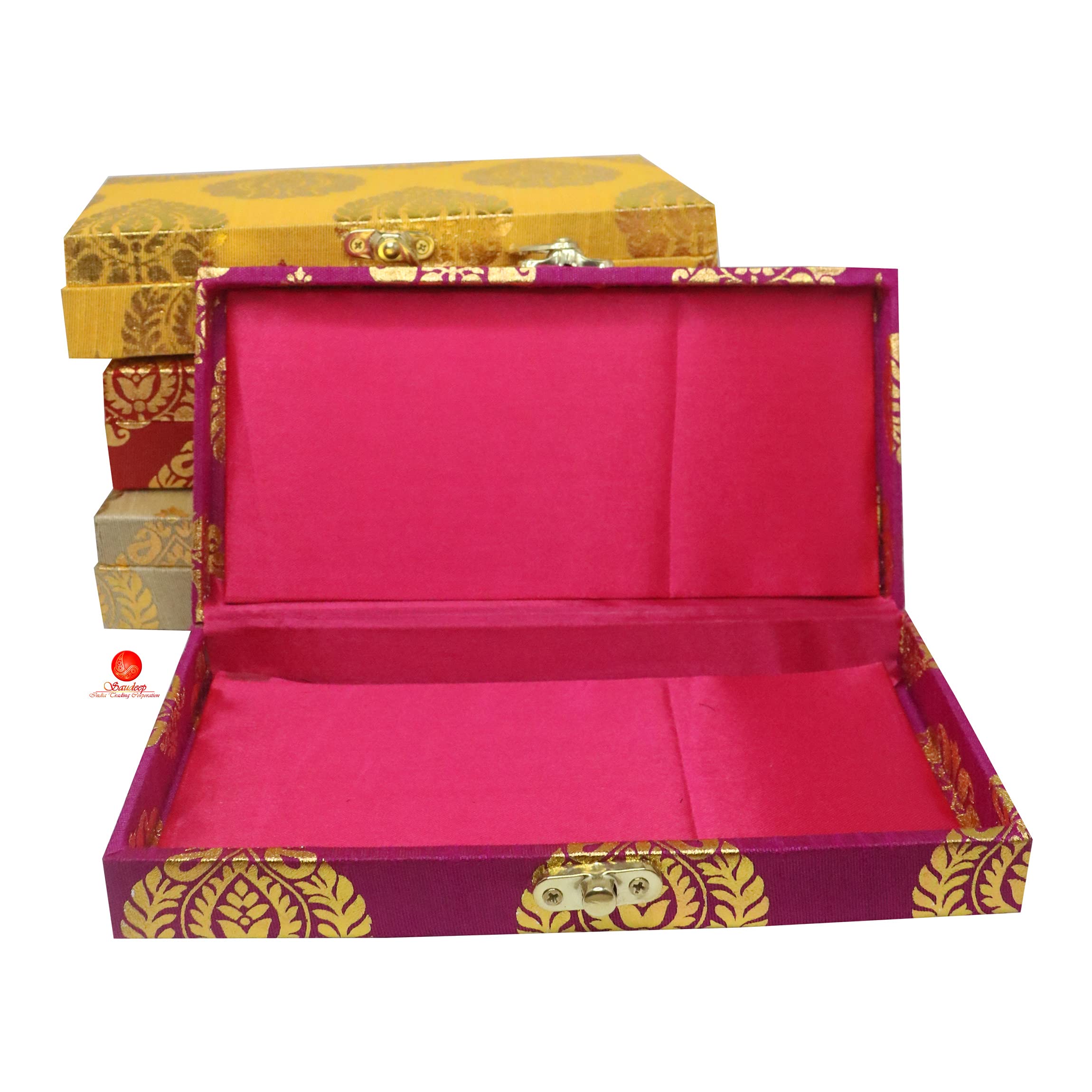 Wooden Decorative Cash Box - Jewelry & Gift Box for Weddings & Events