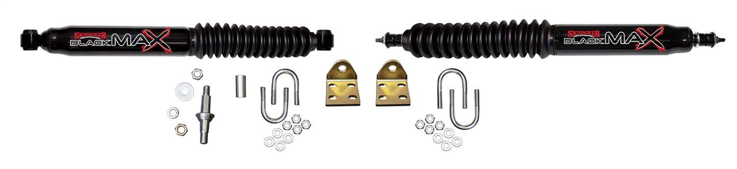 Skyjacker 8219 Dual Steering Stabilizer Kit for Jeep Wrangler TJ - Black | Off-Road Vehicle Stabilization System | Perfect for Rough Terrains & Adventure Driving