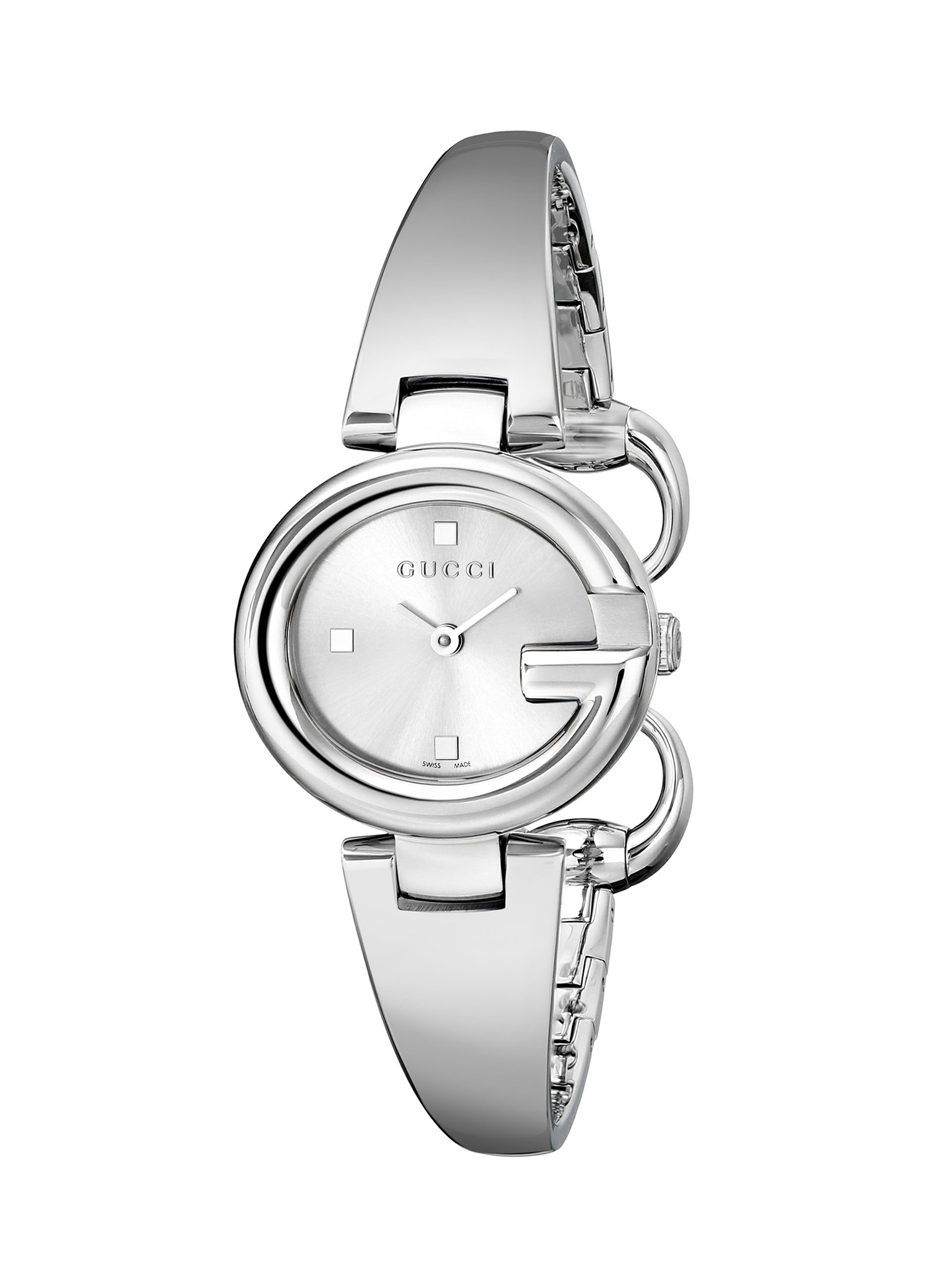 Gucci Guccissima Stainless Steel Bangle Watch for Women - YA134502 | Luxury Fashion Timepiece for Everyday Wear & Special Occasions